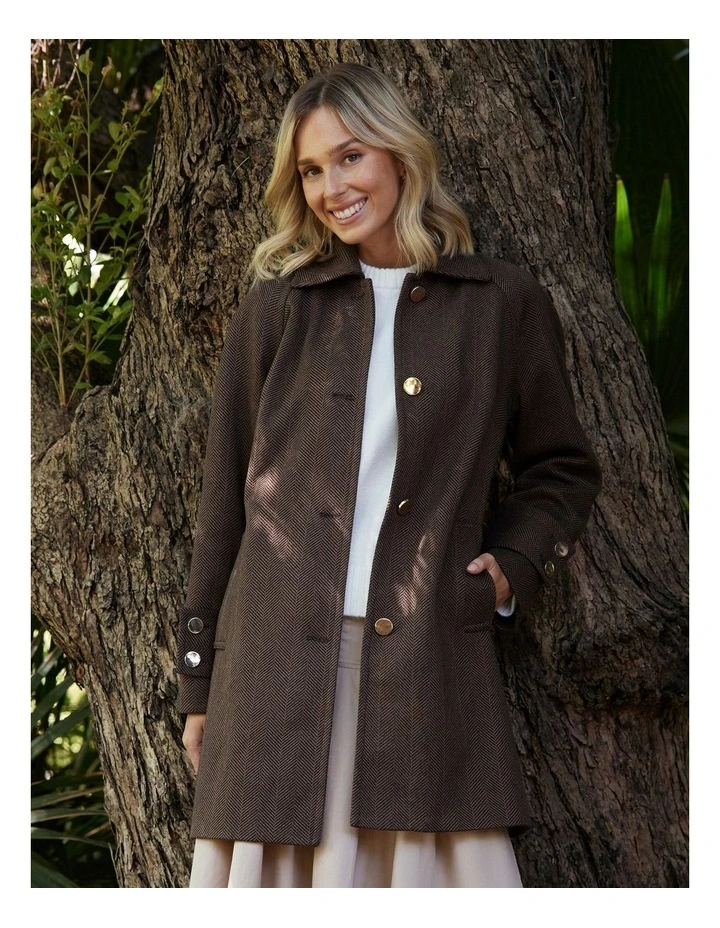 Flicker Coat in Brown image 2