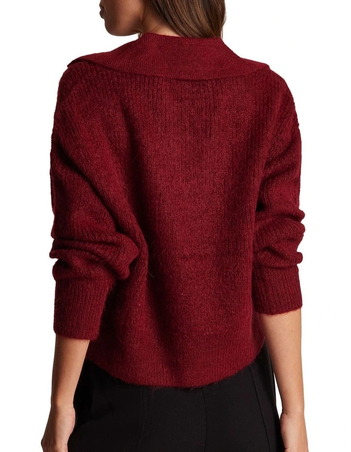 Mara Knit Top in Red image 2