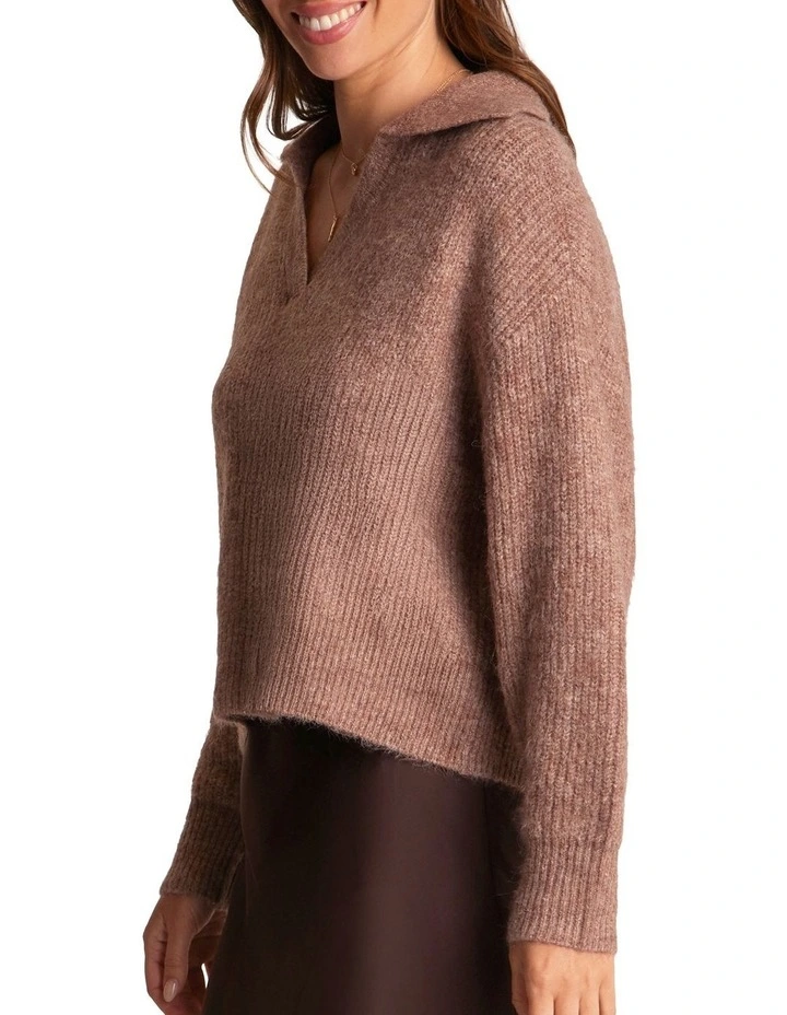 Mara Knit Top in Brown image 3