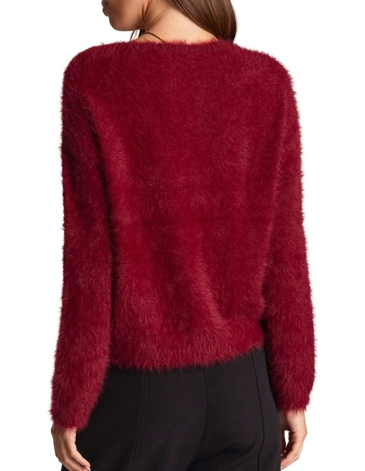 Florin Knit Top in Red image 2