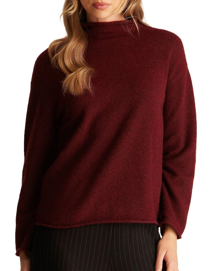 Joy Knit Jumper in Red image 1