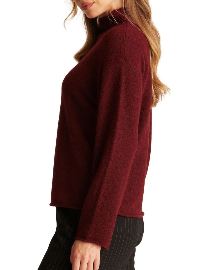 Joy Knit Jumper in Red image 3