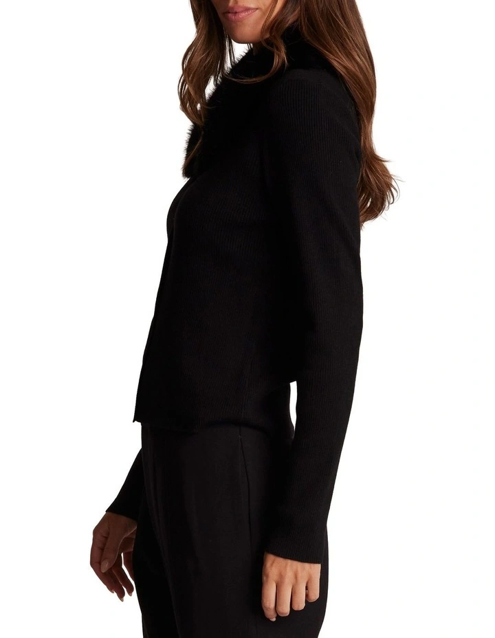 Feya Knit Jumper in Black image 3