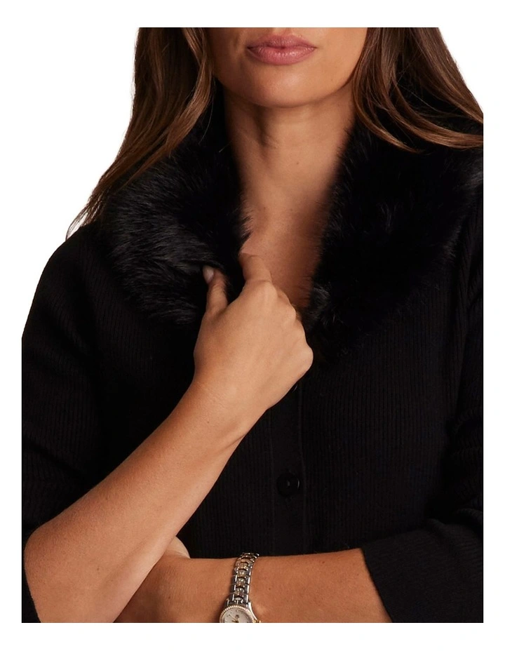 Feya Knit Jumper in Black image 4