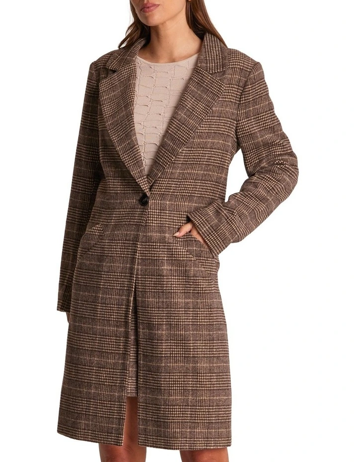 Evangeline Coat in Brown image 1