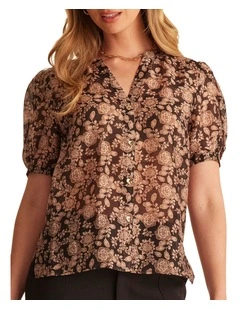 Camella Top in Brown
