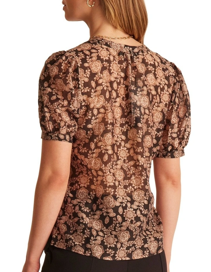 Camella Top in Brown image 3