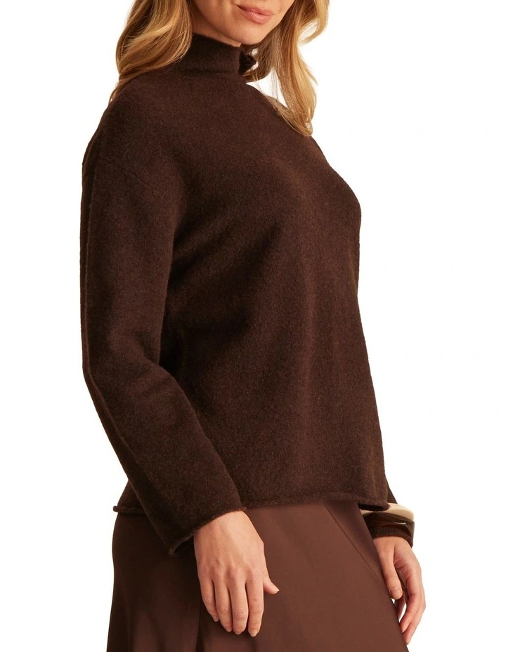 Joy Knit Jumper in Brown image 2