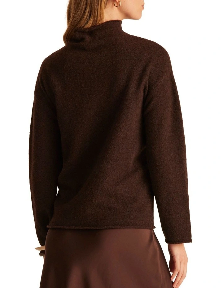 Joy Knit Jumper in Brown image 3