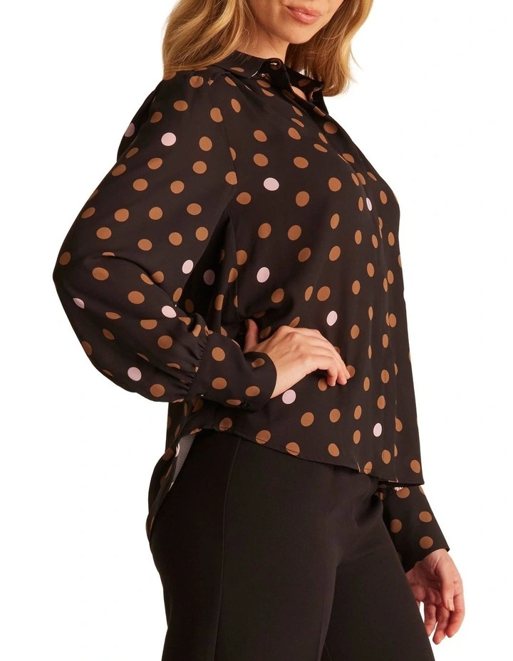 Hope Top in Cocoa Blush Dot image 2