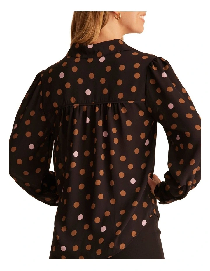 Hope Top in Cocoa Blush Dot image 3