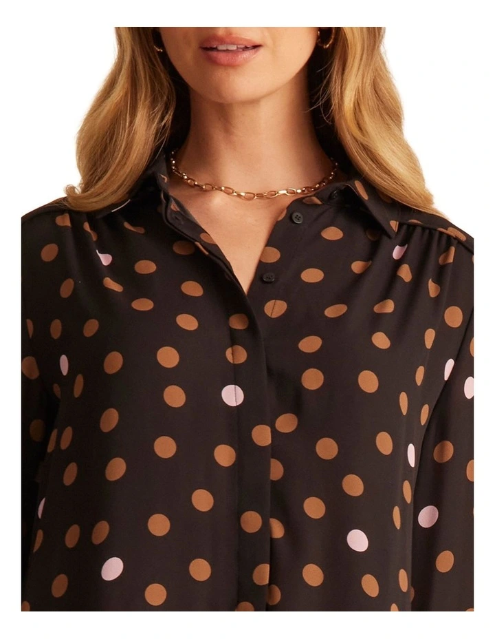 Hope Top in Cocoa Blush Dot image 4