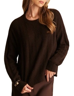 Mirabelle Knit Top in Brown