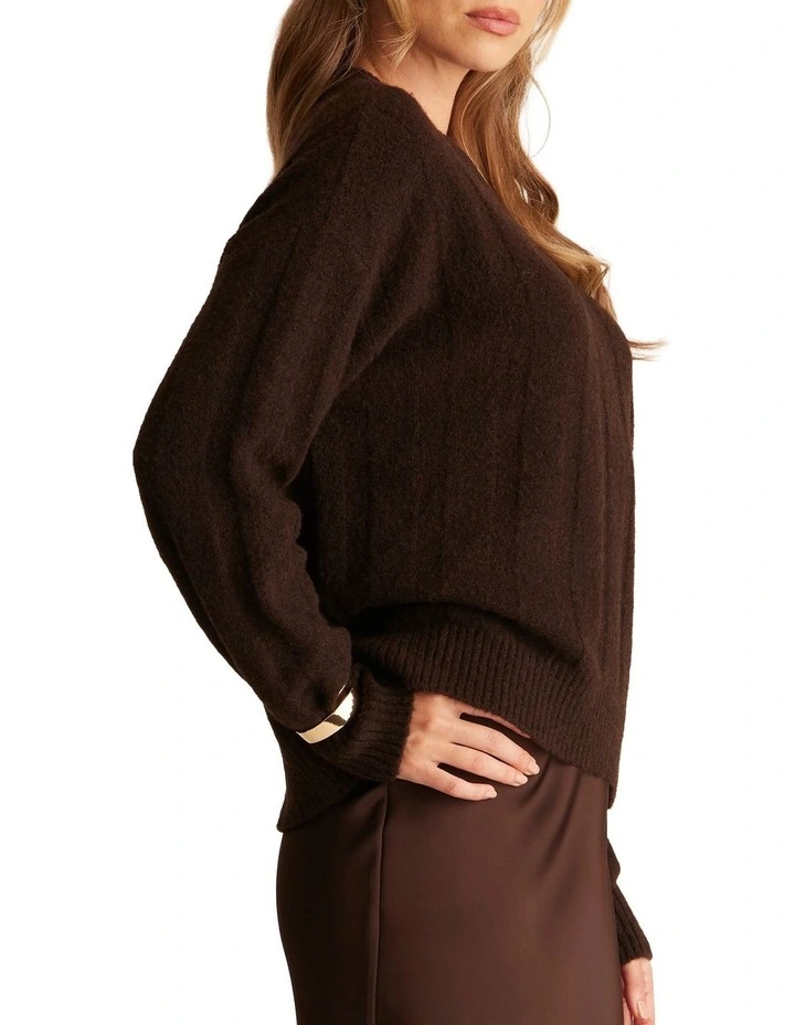 Mirabelle Knit Top in Brown image 2