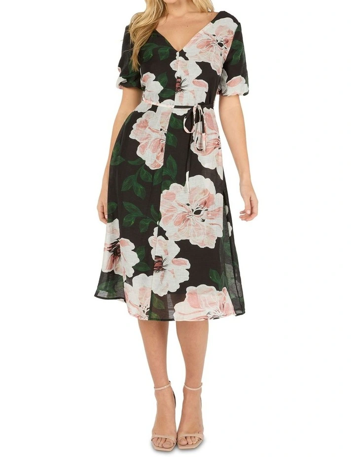 Monet Dress in Black/Flora image 1