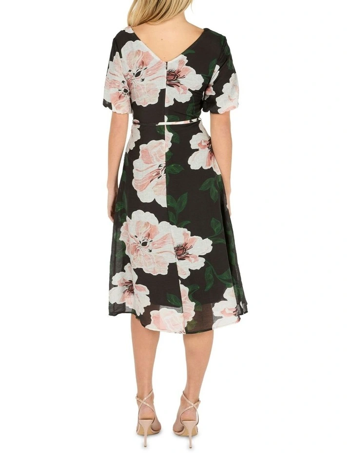 Monet Dress in Black/Flora image 2