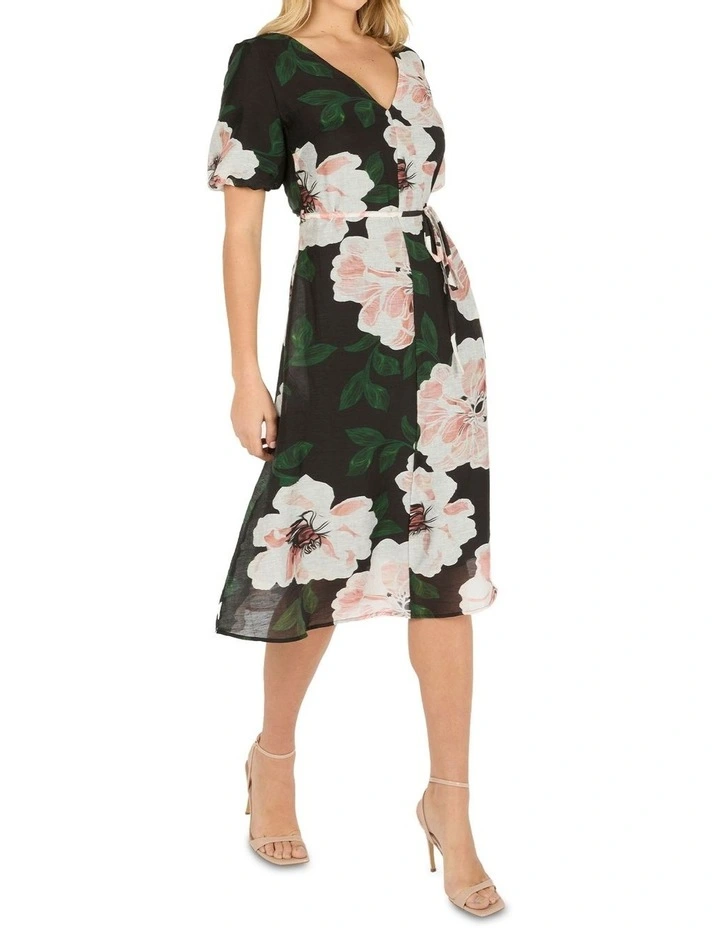 Monet Dress in Black/Flora image 3