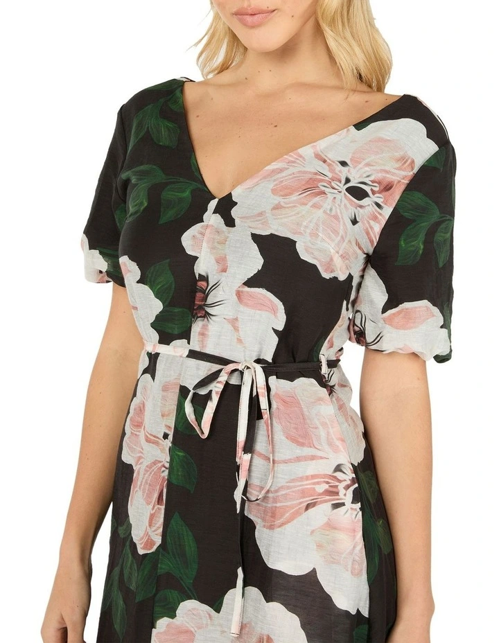 Monet Dress in Black/Flora image 4