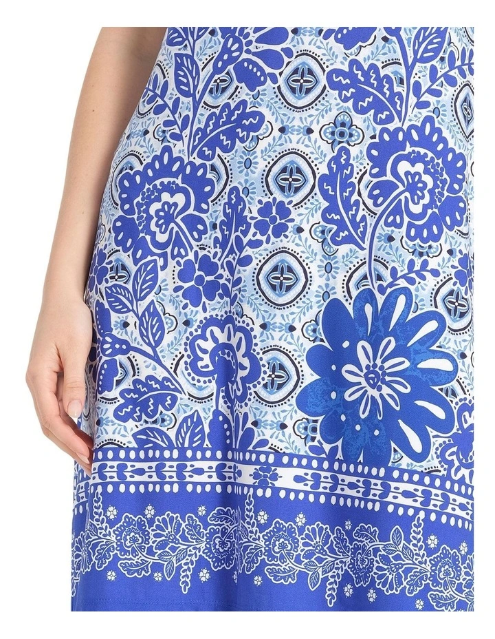 Mykonos Tunic Dress in Blue image 4