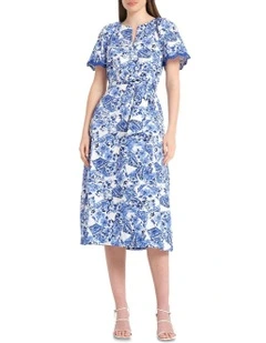Flavienne Dress in Blue
