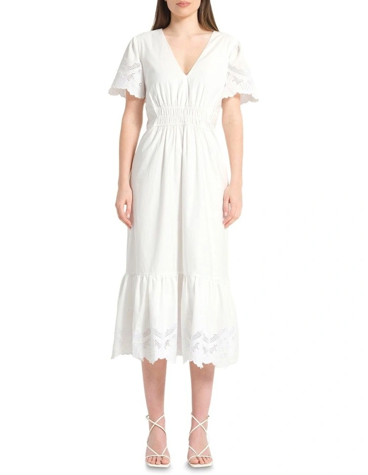 Pimelle Dress in White image 3