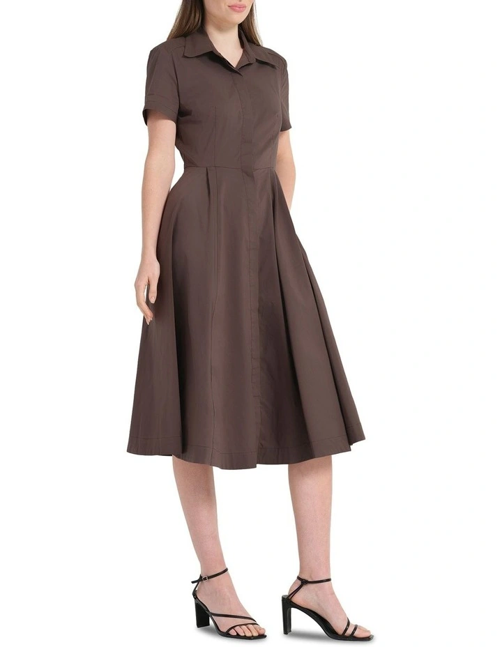 Janine Midi Dress in Brown image 3