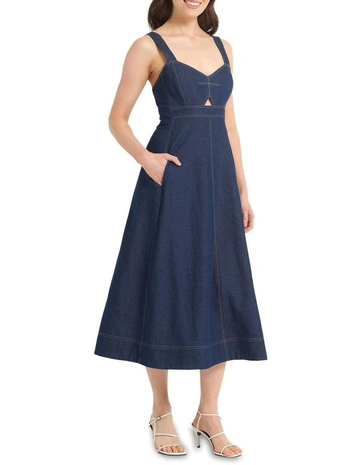 Camila Dress in Denim image 3