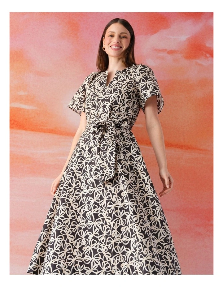 Noirette Dress in Black/Creme image 2