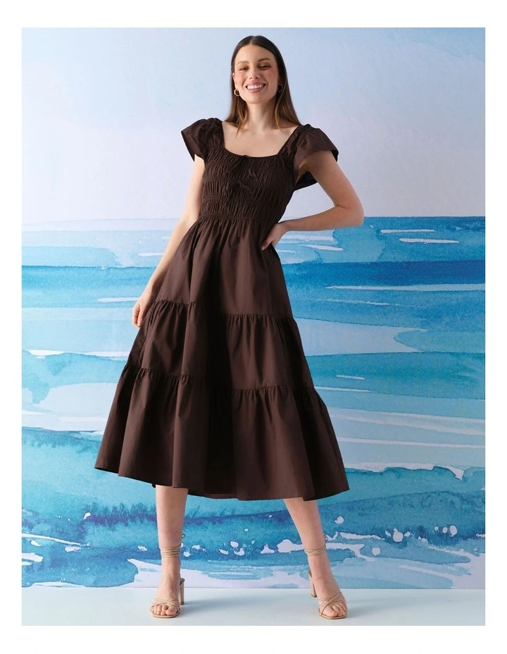 Alana Dress in Brown image 2