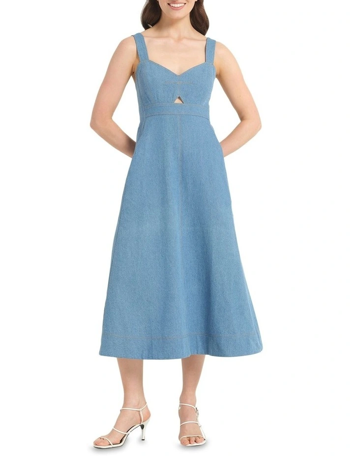 Camila Dress in Denim image 1
