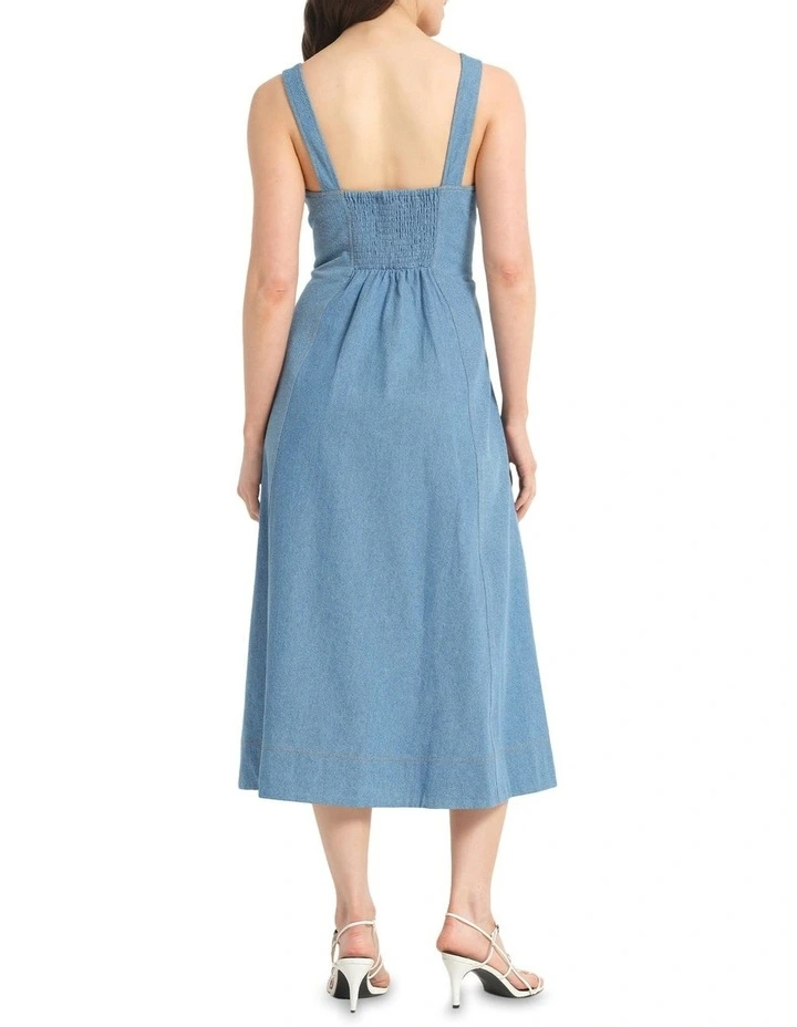 Camila Dress in Denim image 2