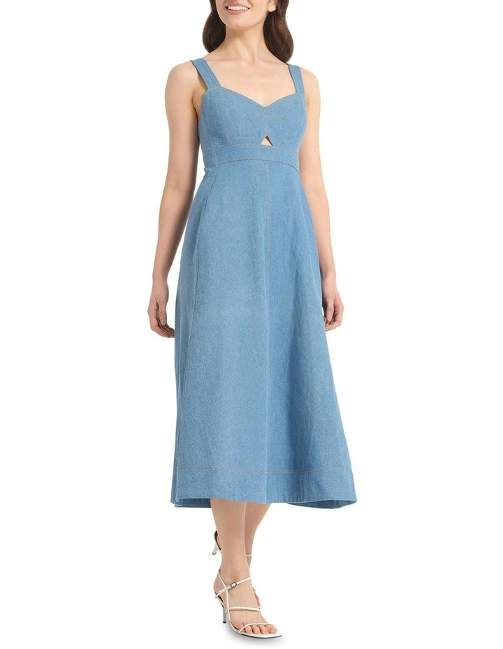 Camila Dress in Denim image 3