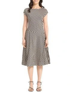 Zora Dress in Black/White