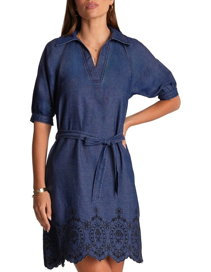 Deemore Dress in Blue/Black image 1