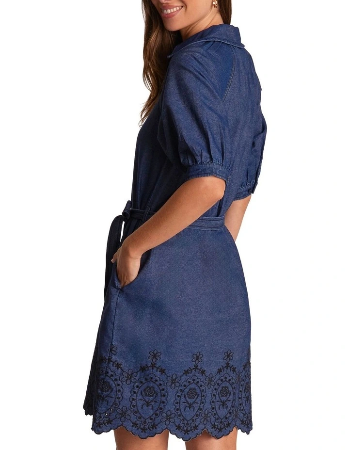 Deemore Dress in Blue/Black image 2