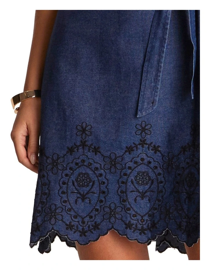 Deemore Dress in Blue/Black image 4