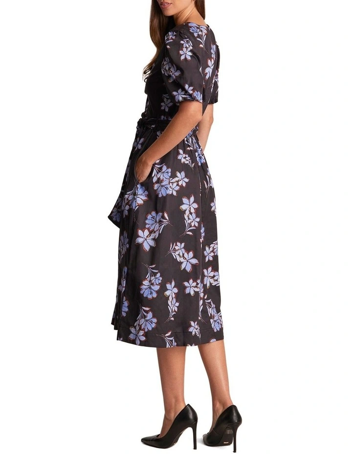 Florina Dress in Black/Blue image 2