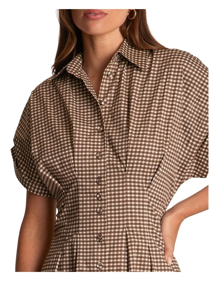 Silas Dress in Brown image 4