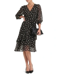 New Begin Dress in Black/Beige