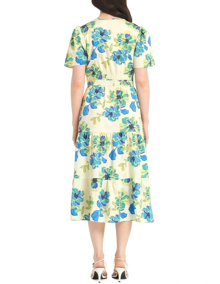 Cross Placket Ophelia Dress in Print image 2
