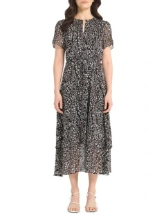 Tahlia Dress in Black/White