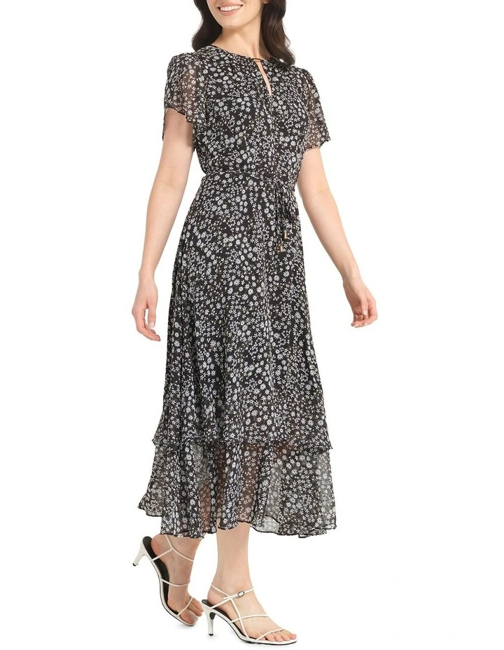 Tahlia Dress in Black/White image 3