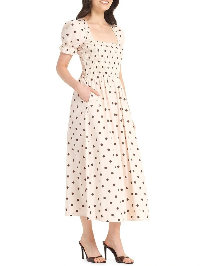 Linden Dress in Creme/White image 3