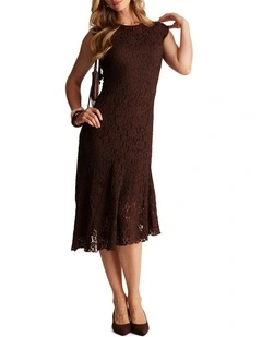 Fiona Dress in Brown