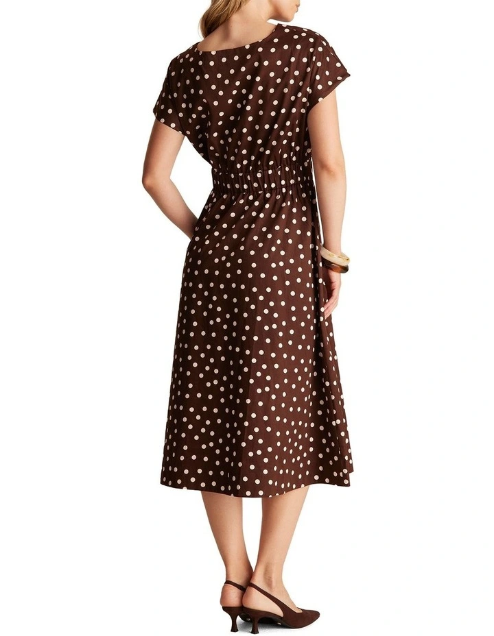 Danila Dress in Brown/Cream image 3
