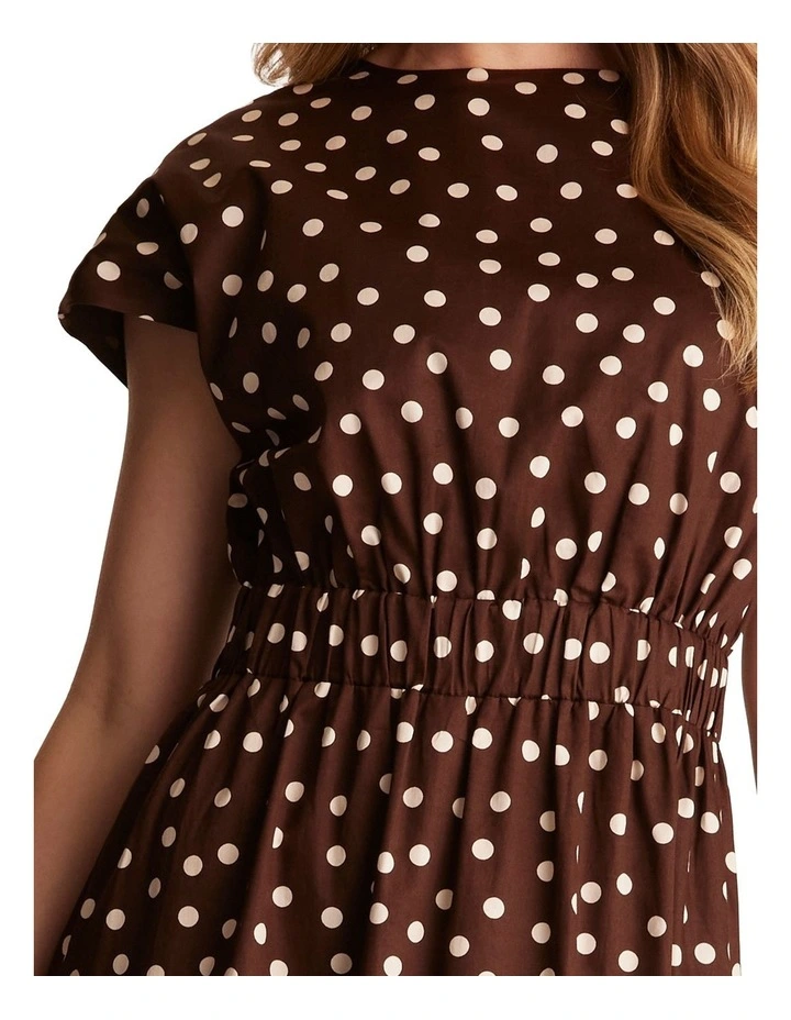 Danila Dress in Brown/Cream image 4