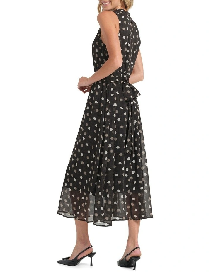 Newmist Dress in Black/Beige image 3