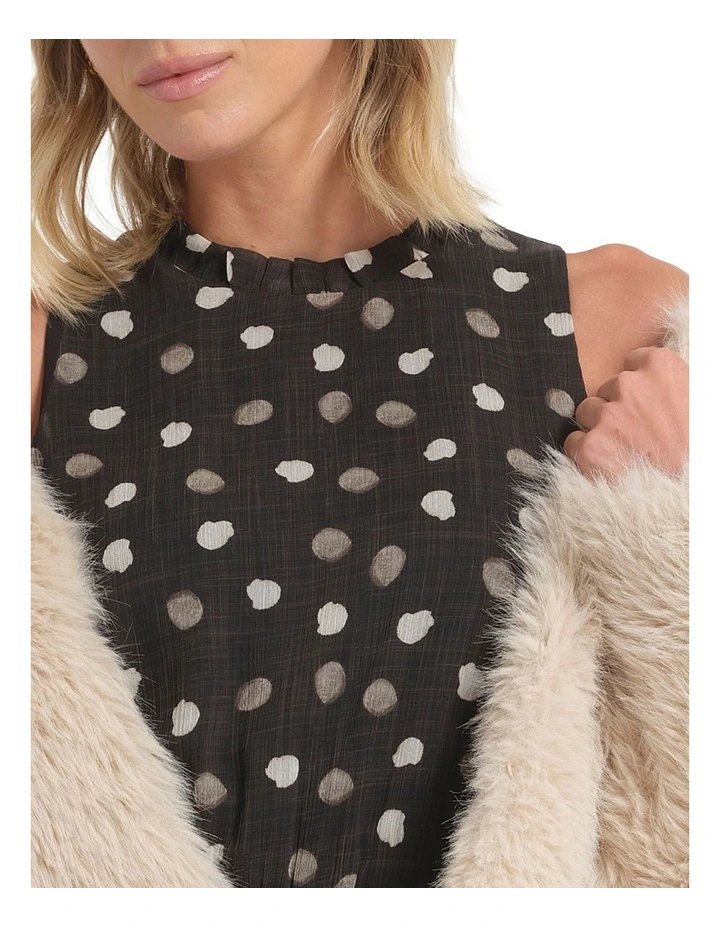 Newmist Dress in Black/Beige image 5