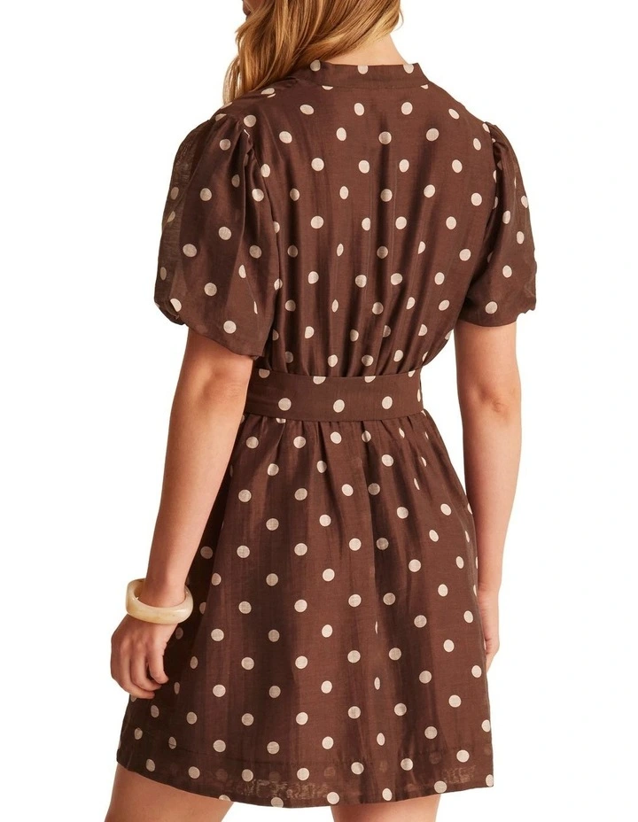 Sammy Dress in Brown/White image 3