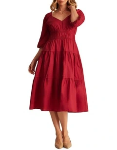 Quinn Dress in Burgundy